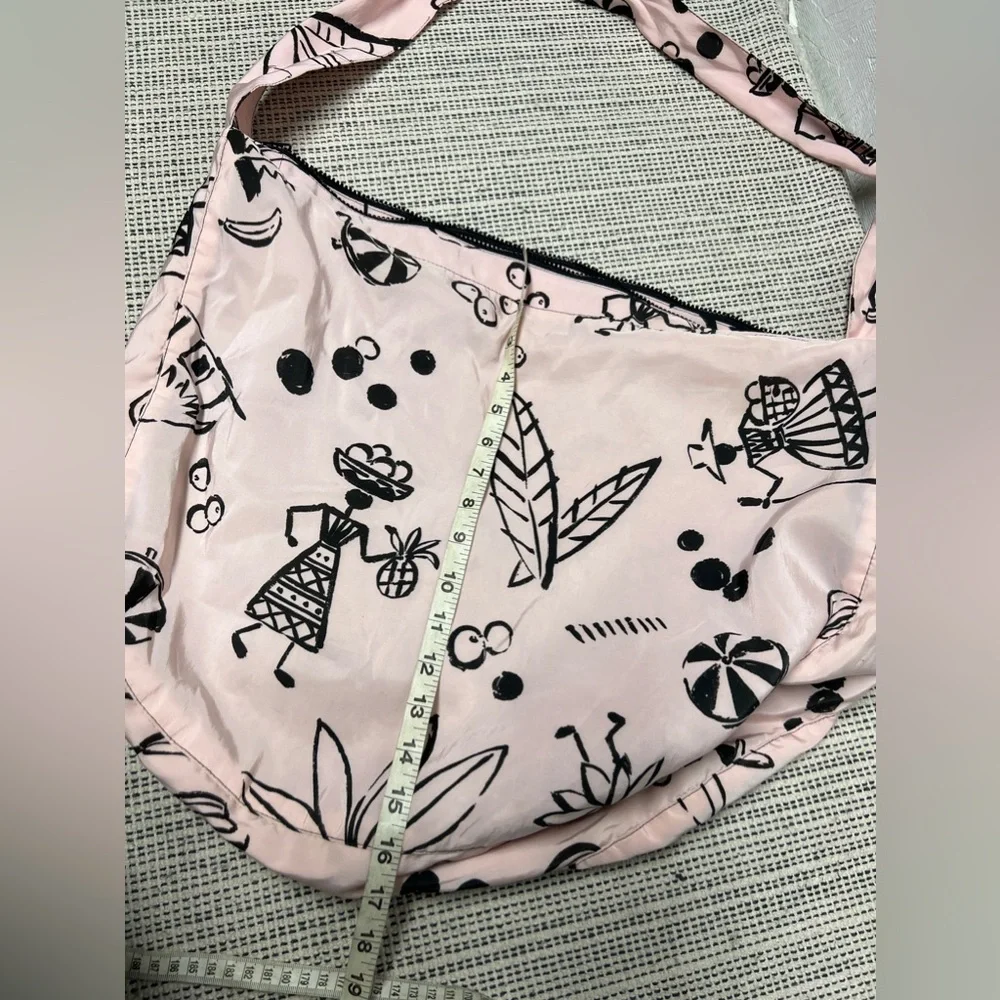 Mycra Pac Tour light pink geometric print crossbody tote bag sack purse